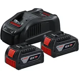 Bosch Professional Akku-Starterset 1600A00B8J inkl. 2 x 5,0 Ah Akku + Ladegerät