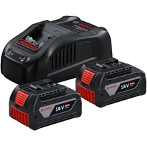 Bosch Professional Akku-Starterset 1600A00B8J inkl. 2 x 5,0 Ah Akku + Ladegerät