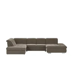 Lounge Collection Wohnlandschaft mit verschiedenen Funktionen Spencer , braun , Maße (cm): B: 382 H: 102 T: 260.0