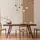 GLOBO Pendellampe 4-flg. 62 cm schwarz Holz Rauchglas