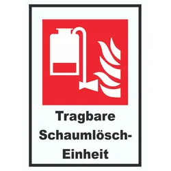 HB-Druck Tragbare Schaumlösch-Einheit Schild A3 (297x420mm)