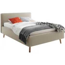 Meise Möbel meise.möbel Polsterbett Mattis 140 x 200 cm Stoff Grau Taupe