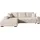 storez24 Eckcouch Cordstoff 3-Sitzer Beige