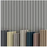 Hexim Wanddekoobjekt Startprofil Beats De Luxe Sandgrey (Beats Lamellen 2,75m MDF Lamellenwand Wandpaneele Lamellenverkleidung Wandverkleidung Akusiktpaneele Holzpaneele Natur Holz (1 Startprofil, Beats De Luxe Sandgrey) grau