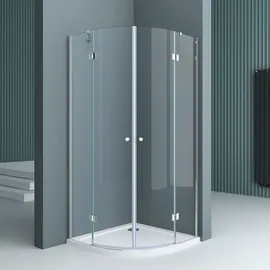 doporro Duschkabine 80x80x190cm Duschabtrennung inkl. flache-Duschwanne ESG-Sicherheitsglas Klarglas Easy-Clean-Beschichtung Ravenna02K