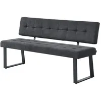 B&D home Sitzbank, Anthrazit, Textil, 4-Sitzer, 160x86x56 cm Esszimmer,