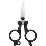 Fiskars ReNew Klappbare Reiseschere, Länge: 11 cm, Recycelter Edelstahl/Recycelter Kunststoff, Functional Form, Schwarz, 1075352