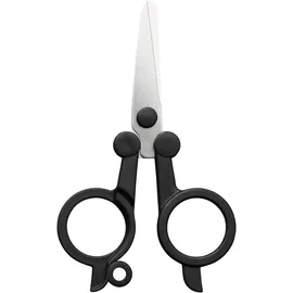 Fiskars ReNew Klappbare Reiseschere, Länge: 11 cm, Recycelter Edelstahl/Recycelter Kunststoff, Functional Form, Schwarz, 1075352