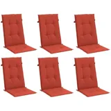 Hochlehner-stuhlkissen Im 6er-set, Rot Meliert, Stoff