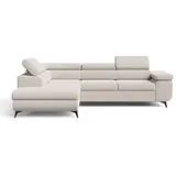 GRAINGOLD Eckcouch Polyester 4-Sitzer Beige