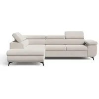 GRAINGOLD Eckcouch Polyester 4-Sitzer Beige