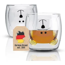 Intirilife Doppelwandiges Thermo Glas Set 0,23 l 2-tlg.