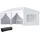 Outsunny Faltpavillon 6 x 3 m inkl. 4 Seitenteile Weiß