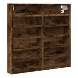 vidaXL Vitrinenschrank Räuchereiche 60x8,5x58 cm Holzwerkstoff