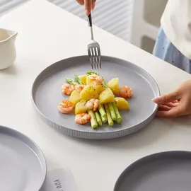 JIWOO Teller Ø27,7 cm grau 4er Set