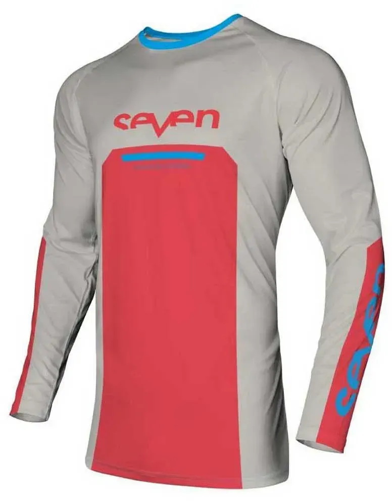 Seven Vox Phaser Langarm-trikot - Ivory / Red - L