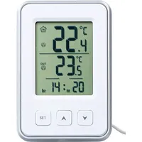 Pearl Digitales Innen-& Außen MIN MAX Thermometer weiß Wetterstation