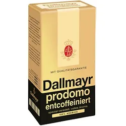 Dallmayr prodomo entcoffeiniert Kaffee, gemahlen Arabicabohnen 500,0 g