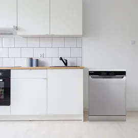 Telefunken G-FS-6014-C-I Geschirrspüler (freistehend, 598 mm breit, Silber)