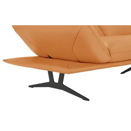 KOINOR Eckcouch Leder 2-Sitzer Orange