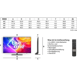 Philips The One 43PUS9000/12 43" 4K QLED Ambilight TV