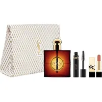 Yves Saint Laurent Damendüfte Opium Femme Geschenkset Eau de Parfum Spray 90 ml + Mini Lash Clash 01 + Mini Rouge Pur Couture + Pouch