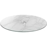 LEONARDO Platte Marble 33 cm Glas Weiß