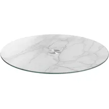 LEONARDO Platte Marble 33 cm Glas Weiß