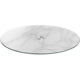 LEONARDO Platte Marble 33 cm Glas Weiß