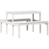 vidaXL Picknicktisch 110 x 134 x 75 cm Weiß
