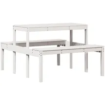 vidaXL Picknicktisch 110 x 134 x 75 cm Weiß