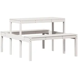 vidaXL Picknicktisch 110 x 134 x 75 cm Weiß