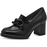 TAMARIS COMFORT Damen Trotteur aus Leder mit Blockabsatz, Schwarz (Black Nappa), 37 EU