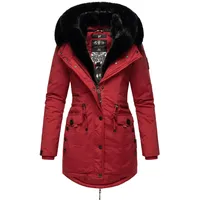 Navahoo Damen Wintermantel Winterparka Gefüttert mit 2 Kunstpelz-Kapuzen Sweety Deluxe