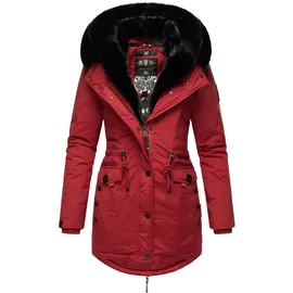 Navahoo Damen Wintermantel Winterparka Gefüttert mit 2 Kunstpelz-Kapuzen Sweety Deluxe