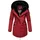 Navahoo Damen Wintermantel Winterparka Gefüttert mit 2 Kunstpelz-Kapuzen Sweety Deluxe