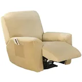 YHWW 4-Teilig Stretchhusse für Relaxsessel Sesselbezug für Relaxsessel Stretch Sessel-Überwürfe Husse für Relaxsessel 1 Sitzer Sesselschoner Fernsehsessel Bezug Sesselbezug (Color : #68)