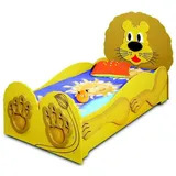 aea Kinderbett Löwe 90 x 200 cm MDF gelb