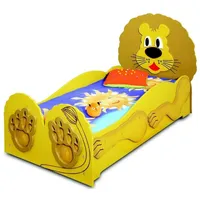 aea Kinderbett Löwe 90 x 200 cm MDF gelb