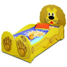 aea Kinderbett Löwe 90 x 200 cm MDF gelb