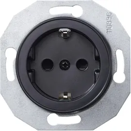 Elso Schuko-Steckdose 1-fach Schwarz 1 St.