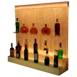 JVmoebel Zimmerbrunnen Led Wasser Wand Regal Bar Einrichtung Ausgefallene Regale Schrank Glas, Made in Europa beige