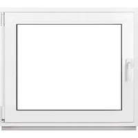 Framex Kellerfenster Fenster Kunststofffenster Weiß Breite x Höhe 100 x 80 cm (1000 x 800 mm) 2fach (32 mm) Dreh Kipp DIN Links - Premium - Weiß