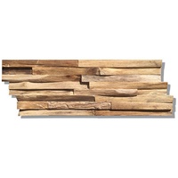 Venda Wandverkleidung, Teak, Natur, Holz, Teakholz, massiv, 50x20x1-2 cm, Küchen, Küchenausstattung, Küchenrückwände