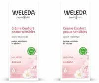 WELEDA Crème Confort absolu à l'Amande Peaux Sensibles Pour La Peau 2x30 ml