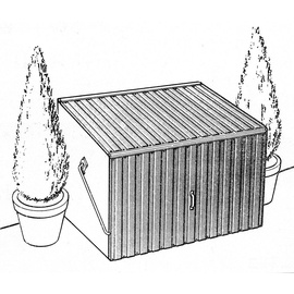 Trimetals Metallgerätebox 1,36 x 1,12 x 0,87 m anthrazit