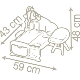 Smoby Baby Nurse Cocoon Puppen-Spielzimmer 3-in-1 Spielset Mehrfarbig