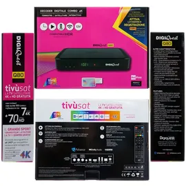 hts e-com TiVuSat Karte 4K UHD + DIGIQuest Q80 4K H.265 S2+T2 Combo Receiver - TiVuSat (Karte aktiviert)