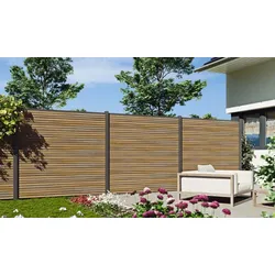 Heiligendamm - 179 x 180 cm - Farbe: Weiß - Set aus 12 co-extrudiert WPC Zaunlamellen