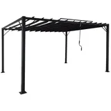 MCW Pergola, Anthrazit, Metall, 388x213x295 cm, Sonnen- & Sichtschutz, Pavillons & Pergolas, Pergolas